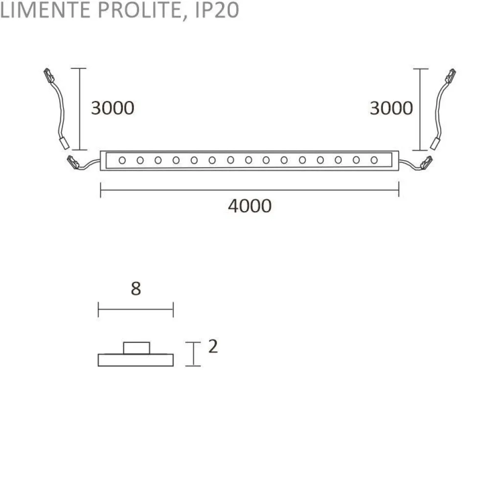 New Aamiaiskaapin valaisinsetti ProLITE-4 2x2m virtalähde ovitunnistin pistorasia, eri vaihtoehtoja Led-Listat
