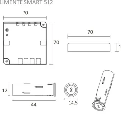 New Aamiaiskaapin valaisinsetti ProLITE-4 2x2m virtalähde ovitunnistin pistorasia, eri vaihtoehtoja Led-Listat
