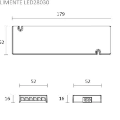 New Aamiaiskaapin valaisinsetti ProLITE-4 2x2m virtalähde ovitunnistin pistorasia, eri vaihtoehtoja Led-Listat