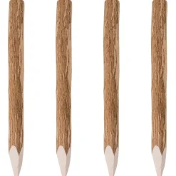 Clearance Aidanseipäät 4kpl pähkinäpuu 90cm Aitatolpat