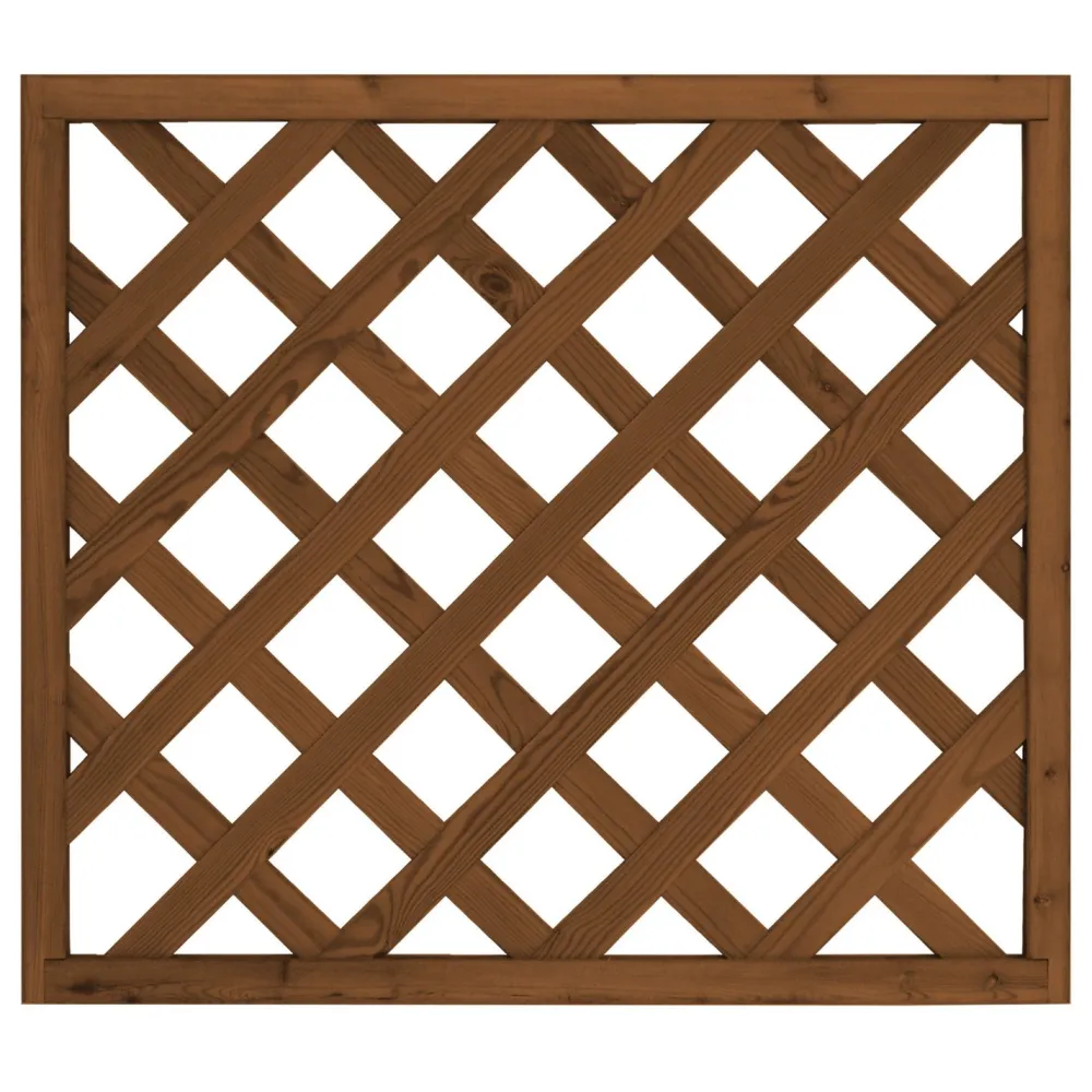 Aitaelementti Lehto A11R 900x800 mm vinoristikko ruskea*Tammiston puu Online