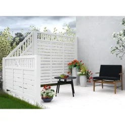 Outlet Aitaelementti Helis 8/Marit 8 150/90x90 cm valkoinen 5 kpl/pkt Aitaelementit