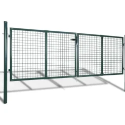 Aitaportti teräs 306x150cm vihreä*FinePRICE Outlet