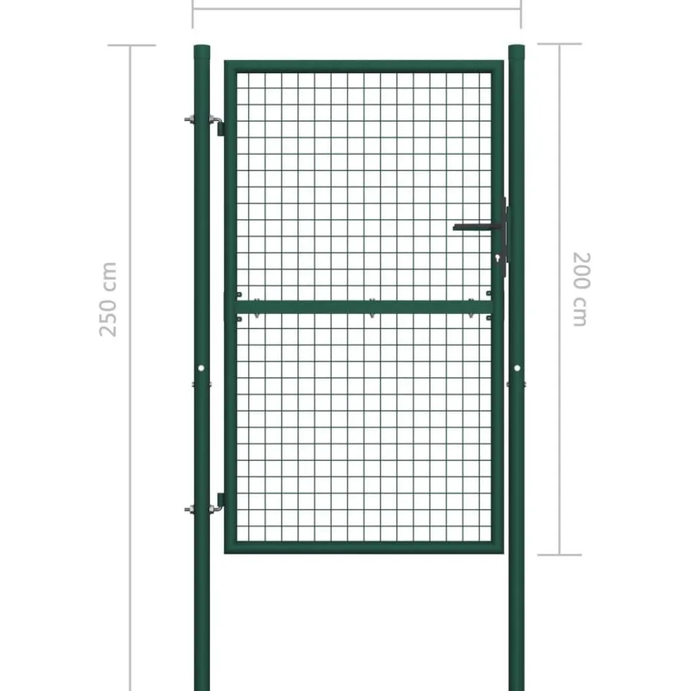 New Aitaportti teräs 100x200cm vihreä Portit