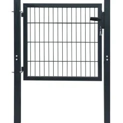 Discount Aitaportti yksiovinen antrasiitin harmaa 106x130cm Portit