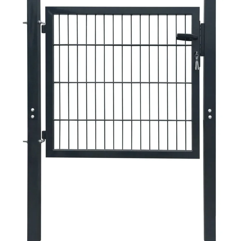 Discount Aitaportti yksiovinen antrasiitin harmaa 106x130cm Portit