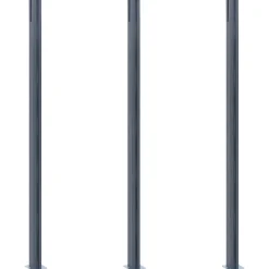 Aitatolpat 185cm, alumiini, tummanharmaa, eri pakkauskokoja*FinePRICE New