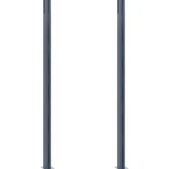Aitatolpat 185cm, alumiini, tummanharmaa, eri pakkauskokoja*FinePRICE New