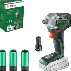 Clearance Akkuiskumutterinväännin Bosch UniversalImpactDrive 18V-350 Solo 18V ilman akkua + hylsysarja Mutterinvääntimet