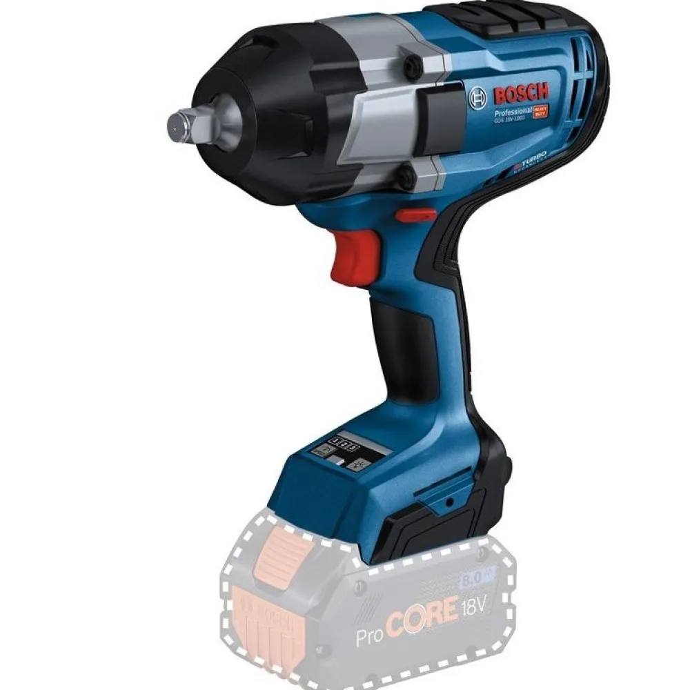 New Akkuiskumutterinväännin Bosch Professional GDS 18V-1000 BiTurbo Solo 18V ilman akkua + L-Boxx Mutterinvääntimet