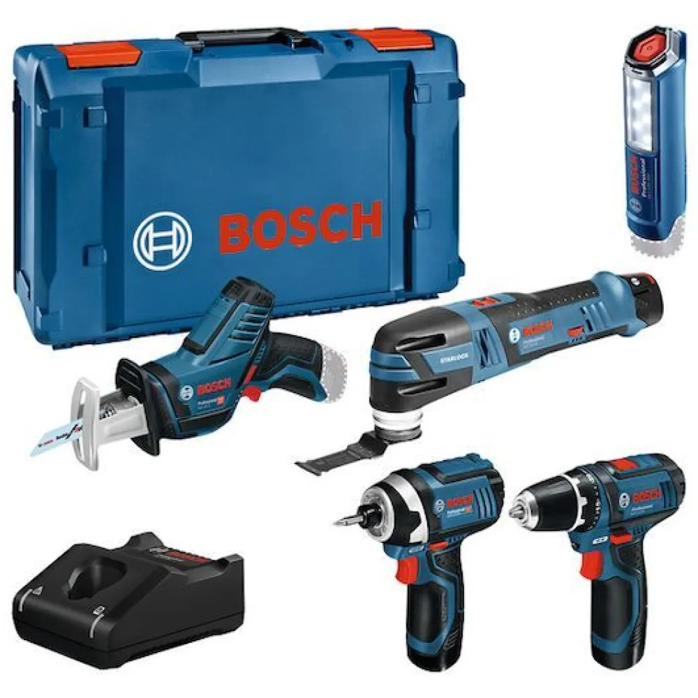 Akkukonesarja Bosch Professional 5 osaa 12V 3x2,0 Ah X+ L-Boxx*Bosch Power Tools Outlet