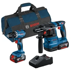 Akkukonesarja Bosch Professional GSR 18V-45, GBH 18V-22, 2x4,0 Ah akuilla + laukku*Bosch Power Tools Clearance