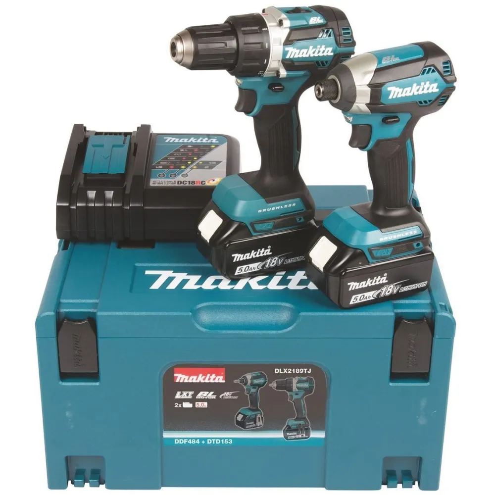 Akkukonesarja LXT DDF484+DTD153 18V 2x5,0 Ah akuilla + Makpac*Makita Online