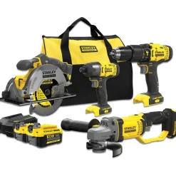Akkukonesarja Fatmax V20 SFMCK469M2-QW 4 osaa 18V 2x4,0 Ah akuilla + laukku*Stanley Online