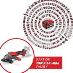 Akkukulmahiomakone Power X-Change Axxio TE-AG 18/125 Li BL Solo 18V ilman akkua*Einhell Hot