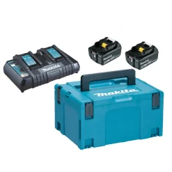 Outlet Akkupaketti LXT 18V PowerPack 2x5,0 Ah ja DC18RD + Makpac Akut Ja Laturit