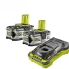 Akkupaketti RC18150-250 18V 2x5,0 Ah akuilla + laturi*Ryobi Outlet