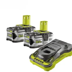 Akkupaketti RC18150-250 18V 2x5,0 Ah akuilla + laturi*Ryobi Outlet