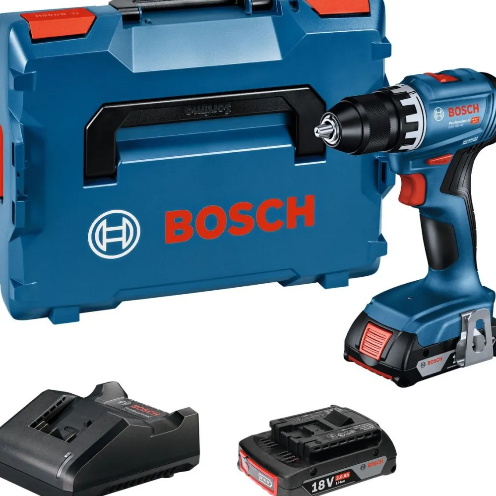 Akkuporakone Bosch Professional GRS 18V-45 18V 2x2,0 Ah akuilla + L-Boxx*Bosch Power Tools Outlet