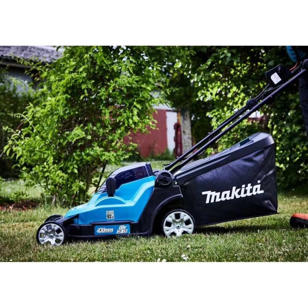 Outlet Akkuruohonleikkuri DLM432PT2 575 m² 2X18V 2X5.0Ah akuilla Keräävät Ruohonleikkurit|Akkuruohonleikkurit