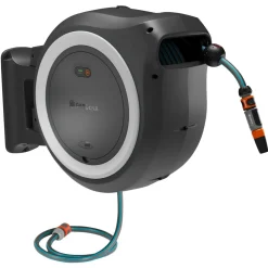 Sale Akkutoiminen seinäletkukela PowerRoll XXL 40m valkoinen 18V 2,5 Ah akulla Kastelu