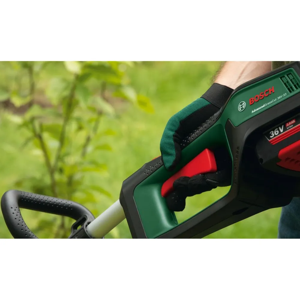 Outlet Akkutrimmeri Bosch AdvancedGrassCut 36-33 36V 2,0 Ah akulla Akkutrimmerit