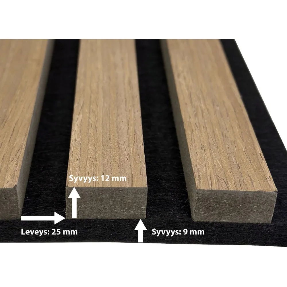 Sale Akustiikkalevy rimapaneeli, 21x605x2400mm, öljytty tammi puuviilu Sisustuslevyt|Rimaseinät