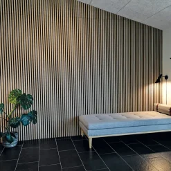 Clearance Akustiikkalevy Premium, 22x605x2440mm, vaalea tammi puuviilu Sisustuslevyt|Rimaseinät