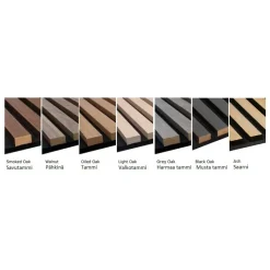 Discount Akustiikkalevy Quanti, 18x520x2440mm, eri värejä puuviilupinnalla Sisustuslevyt