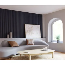 Hot Akustiikkalevy Fog&Venø By Venø, 20x600x2400mm, mdf, indigonsininen, musta huopa Sisustuslevyt|Rimaseinät