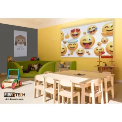Akustiikkataulu Art Acoustic Emoji II, 9x600x1200mm, valkoinen*Fibrotech New