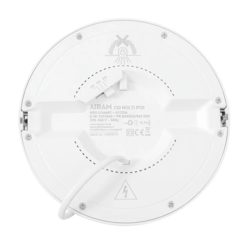 Alasvalo Cio Multi, 9W, himmennettävä, valkoinen*Airam Discount
