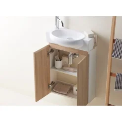 Allaskaappi altaalla Furniture Tacna 50cm valkoinen/puu*Bathco Best