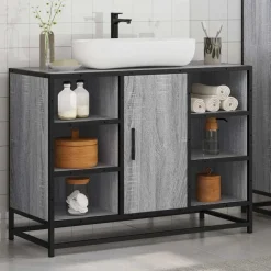 Allaskaappi ilman allasta tekninen puu, 80x33x60 cm, eri värejä (42175)*FinePRICE