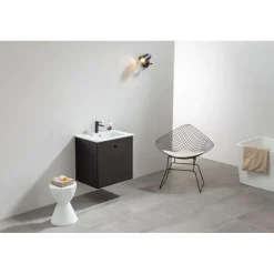 Discount Allaskaappi pesualtaalla Fröjd 620x470x600cm mattamusta Allaskaapit