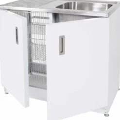Allaskaappi VTB 10, 900x1000x600mm, valkoinen/rst Minikeittiöt|Keittiökaapit