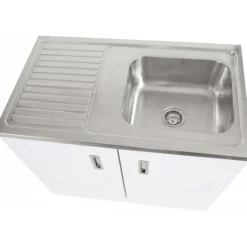 Allaskaappi VTB 10, 900x1000x600mm, valkoinen/rst Minikeittiöt|Keittiökaapit