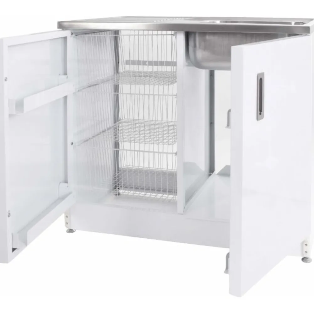 Allaskaappi VTB 10, 900x1000x600mm, valkoinen/rst Minikeittiöt|Keittiökaapit