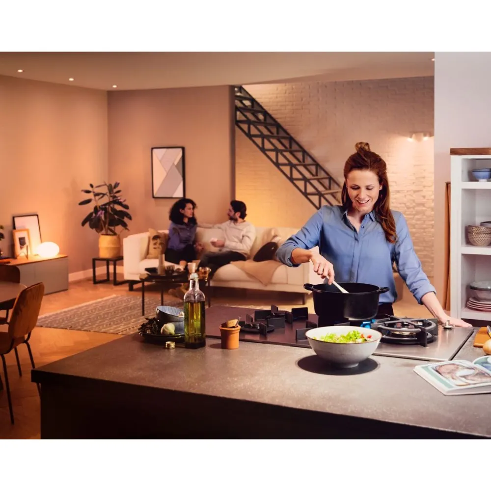 Aloituspakkaus White Ambiance, 2 x älylamppu 8W A60 E27, himmenin ja Hue-silta*Philips Hue Outlet