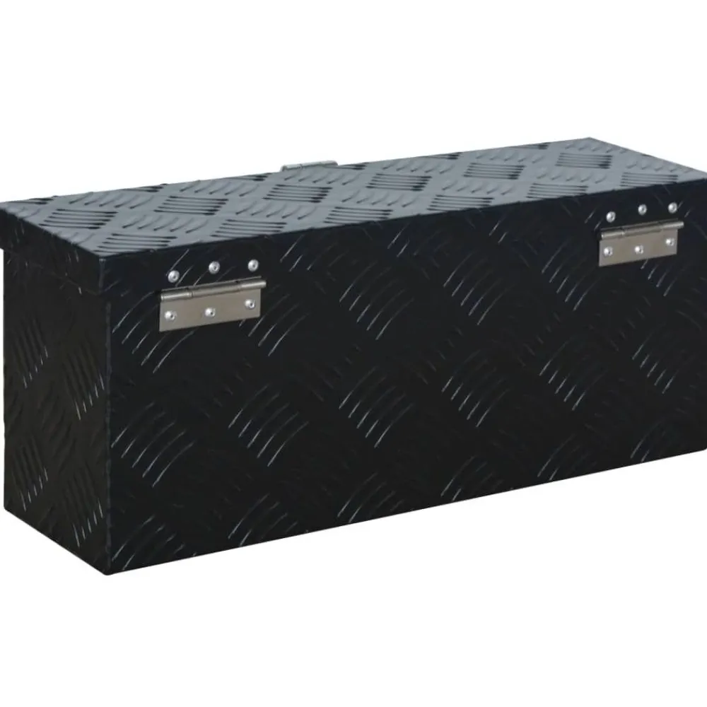Alumiinilaatikko 485x140x200mm musta*FinePRICE New