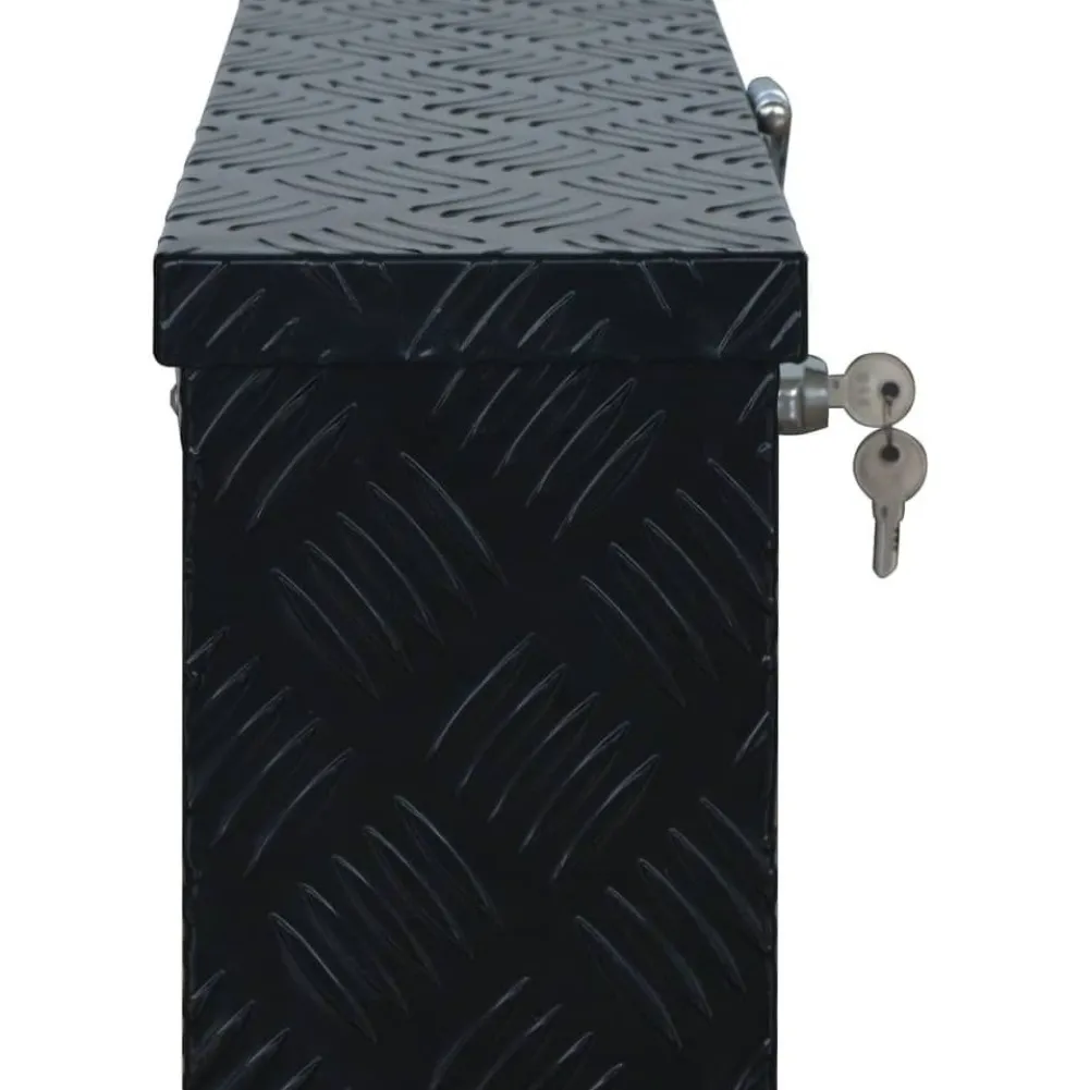 Alumiinilaatikko 485x140x200mm musta*FinePRICE New