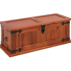 Arkkupöytä kiinteä akaasiapuu 60x25x22 cm*FinePRICE Discount