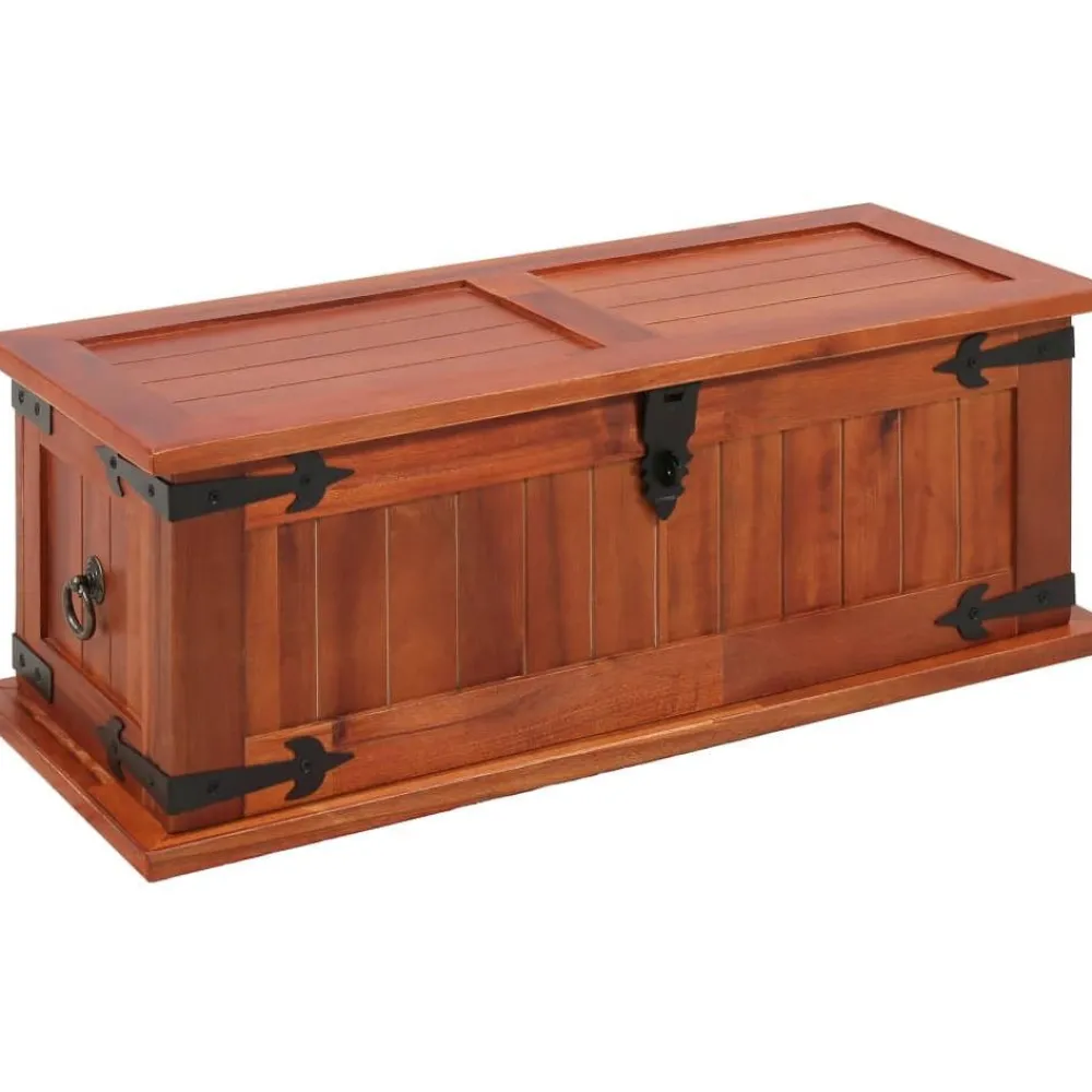 Arkkupöytä kiinteä akaasiapuu 60x25x22 cm*FinePRICE Discount