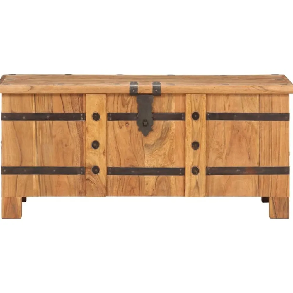 Arkkupöytä 90x40x40 cm täysi akaasiapuu*FinePRICE Best