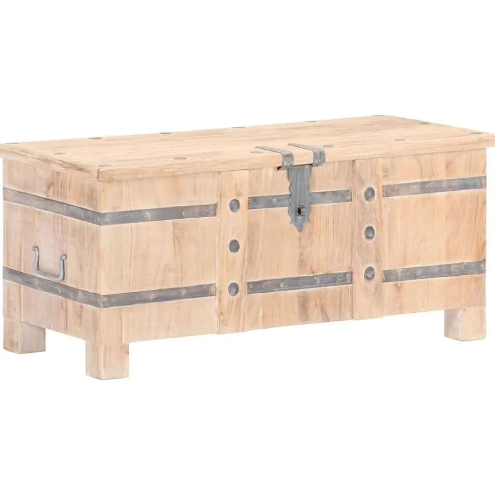Best Arkkupöytä 90x40x40cm täysi akaasiapuu Säilytysarkut