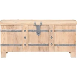 Best Arkkupöytä 90x40x40cm täysi akaasiapuu Säilytysarkut