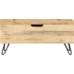Outlet Arkkupöytä 90x40x45 cm täysi mangopuu Säilytysarkut