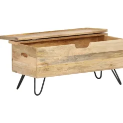 Outlet Arkkupöytä 90x40x45 cm täysi mangopuu Säilytysarkut