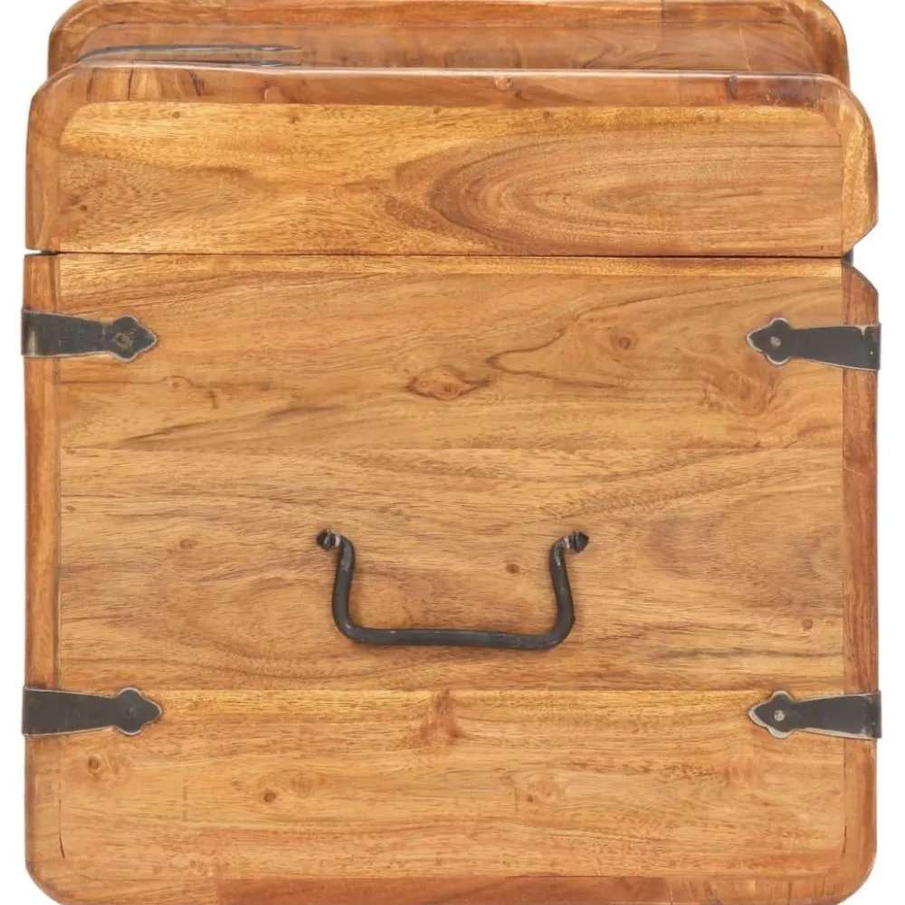 Arkku 40x40x40 cm täysi akaasiapuu*FinePRICE Online