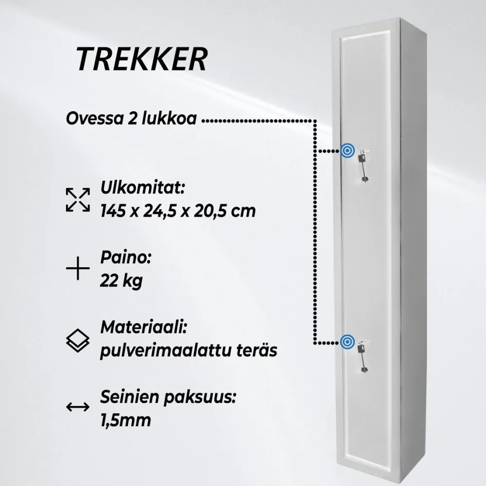 Sale Asekaappi 3 asetta musta Asekaapit